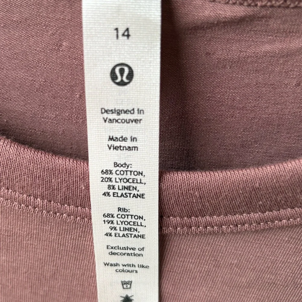Lululemon Classic-Fit Cotton-Blend Tank Top Size 14 Twilight Glow NWT - Picture 5 of 15
